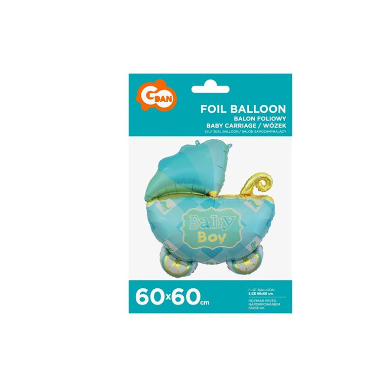 Balon foliowy Wózek niebieski 60cm BF-HWZN 42877