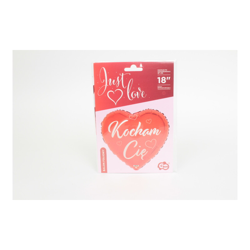 Balon fol 18" Kocham Cię czerw serce FG-SKCC 65913