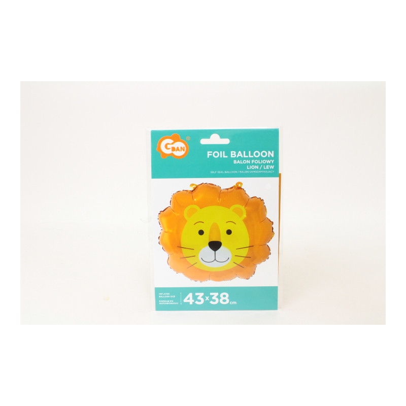 Balon foliowy Lew głowa 43x38 BF-HLEW 84105