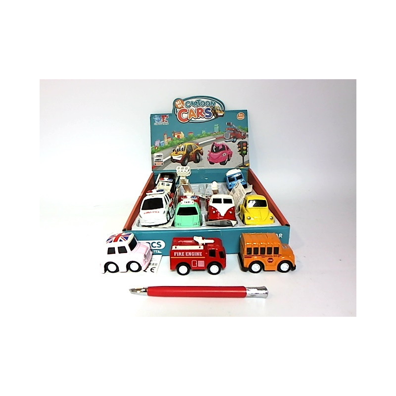 Auto 8cm metal pull-back 12/disp HX119 35230