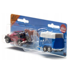 SIKU 16 Jeep z przyczepą na konie 1651