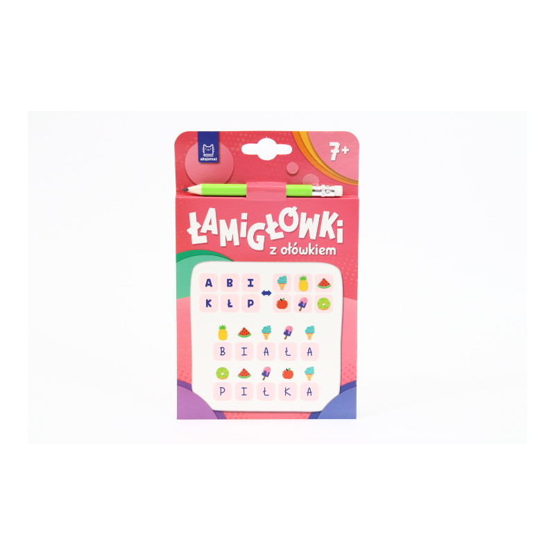 Łamigłówki z ołówkiem 7+ Książeczka róż...33776