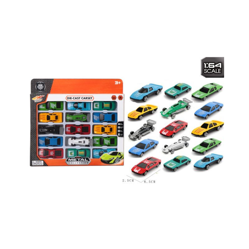  Autka metalowe 15szt LA-292 00609