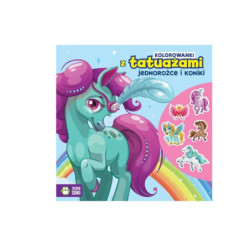 Kolorow.z tatuaż.Jednorożce i koniki 92045