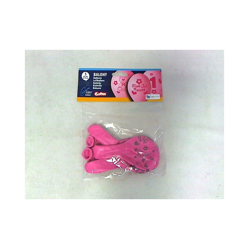 Balony Prem.12" Moje 1Urodz.róż A5 GB-MU1G 10849