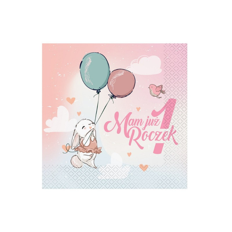  Serwetki kol.Roczek Króliczek PG-SHK2 64787