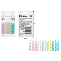 Świeczki urodzinowe 24/24 makaronik.SU-MP24 11543