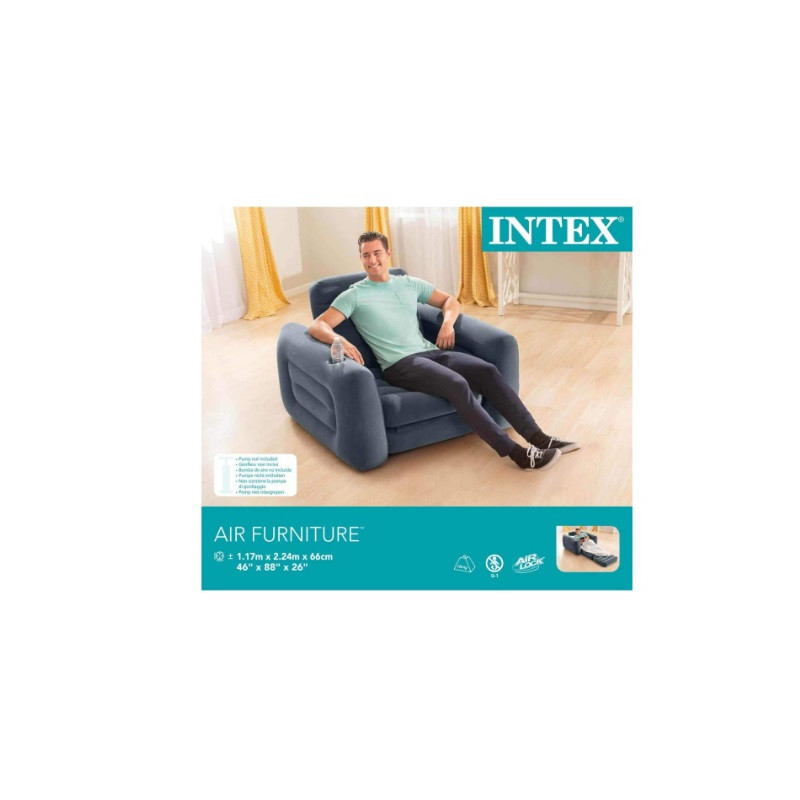 Kanapa flokowana rozkładana pojedyn.66551NP