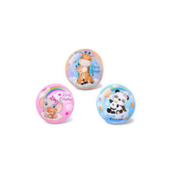 Piłka 14cm zwierzęta3wz 12szt w torbie 34469 31186