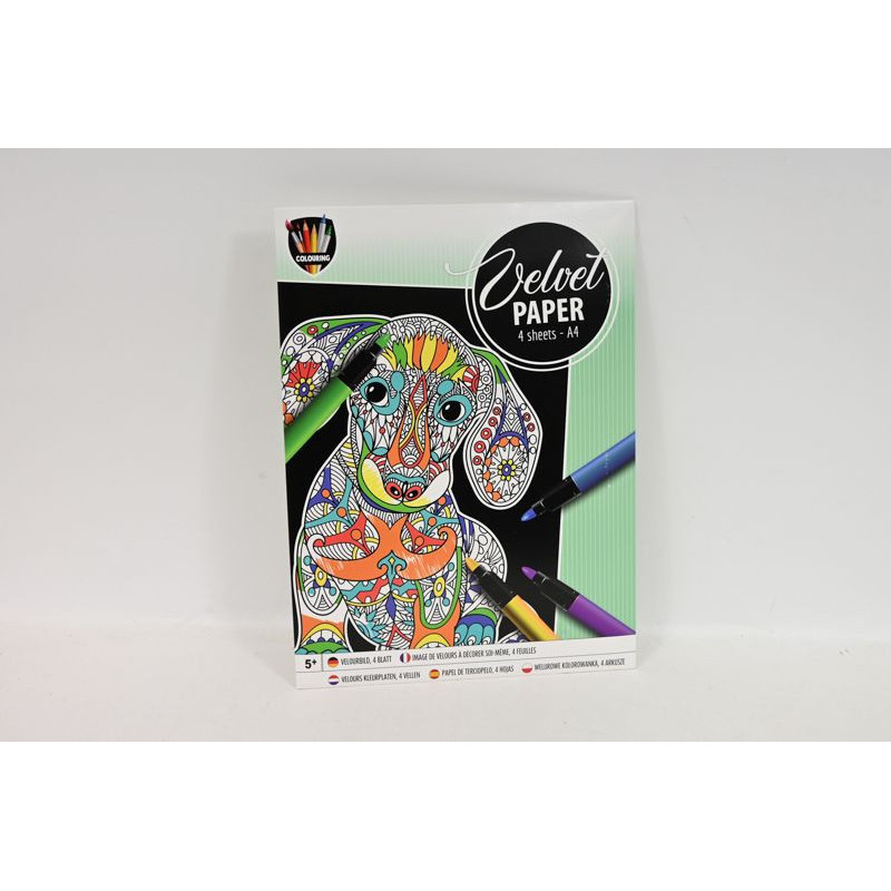 Welurowe malow. 4 ark. a4 pies 150054P 75624