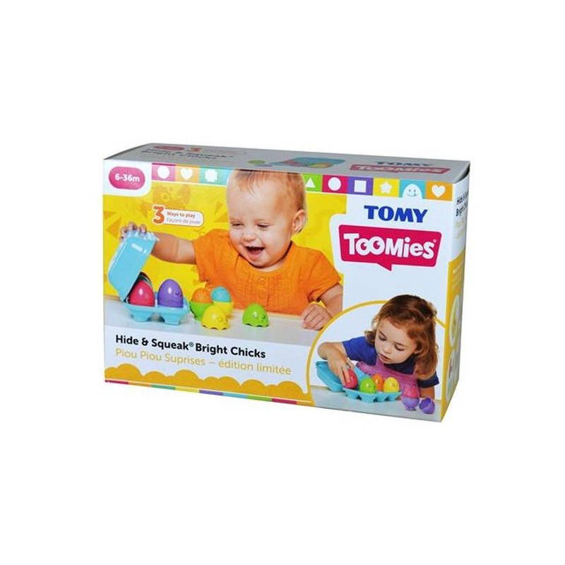 TOMY piszczące jajeczka nieb.6szt/poj E73081 /6