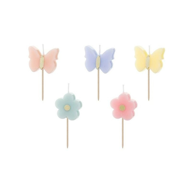 Świeczki urodz.Motylki 3,5cmmix A5 32170