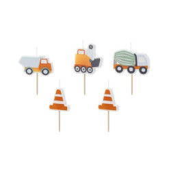 Świeczki urodz.RobotyDrogowe 3-4,5cm mix A5 30695