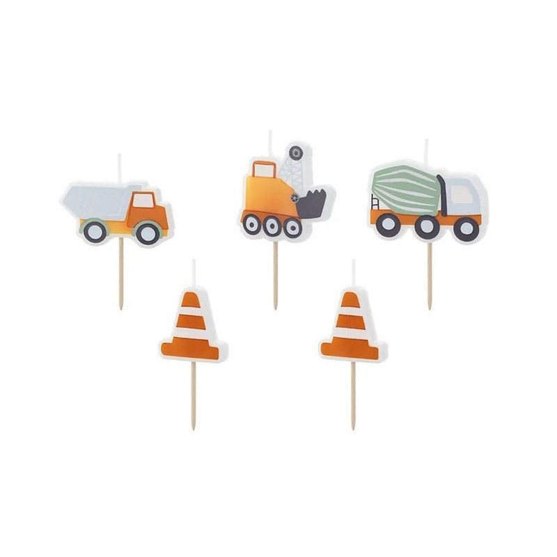 Świeczki urodz.RobotyDrogowe 3-4,5cm mix A5 30695