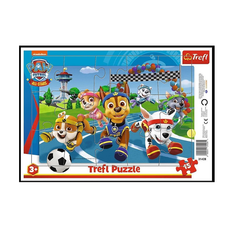 PUZZLE Ramkowe 15 Uczynne pieski /Psi Patrol 31428