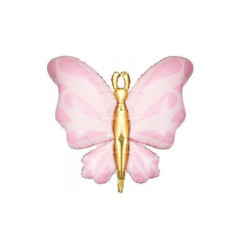 Balon fol.Motyl 69x69cm róż 64652