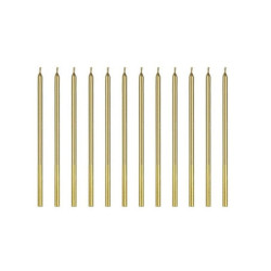 Świeczki urodz.gładkie złoty 14cm A12 39094