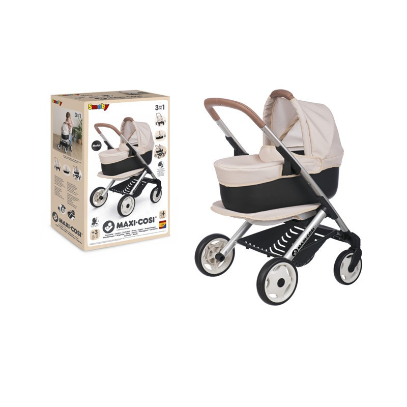 SMOBY Maxi Cosi wózek 3w1 beżowy 253122