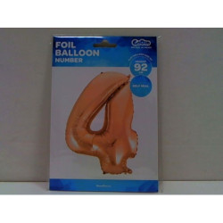 Balon foliowy Cyfra4 róż+zł 92cm HS-C45RZ4 06305