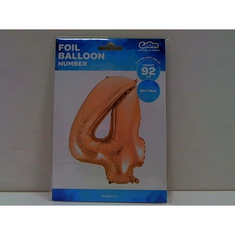 Balon foliowy Cyfra4 róż+zł 92cm HS-C45RZ4 06305
