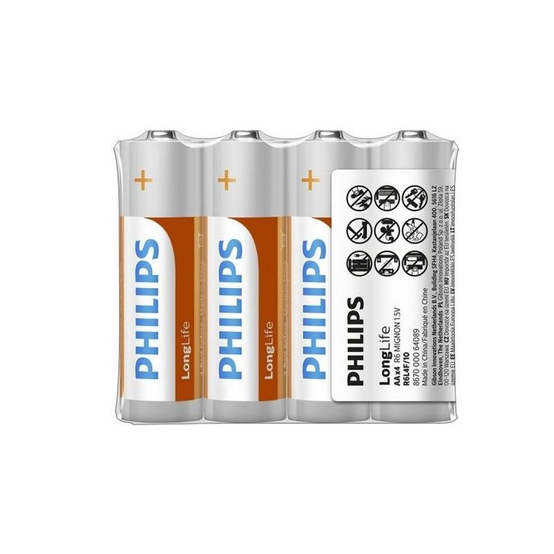  Bateria PHILIPS R06 4szt/folia cena/szt 49640