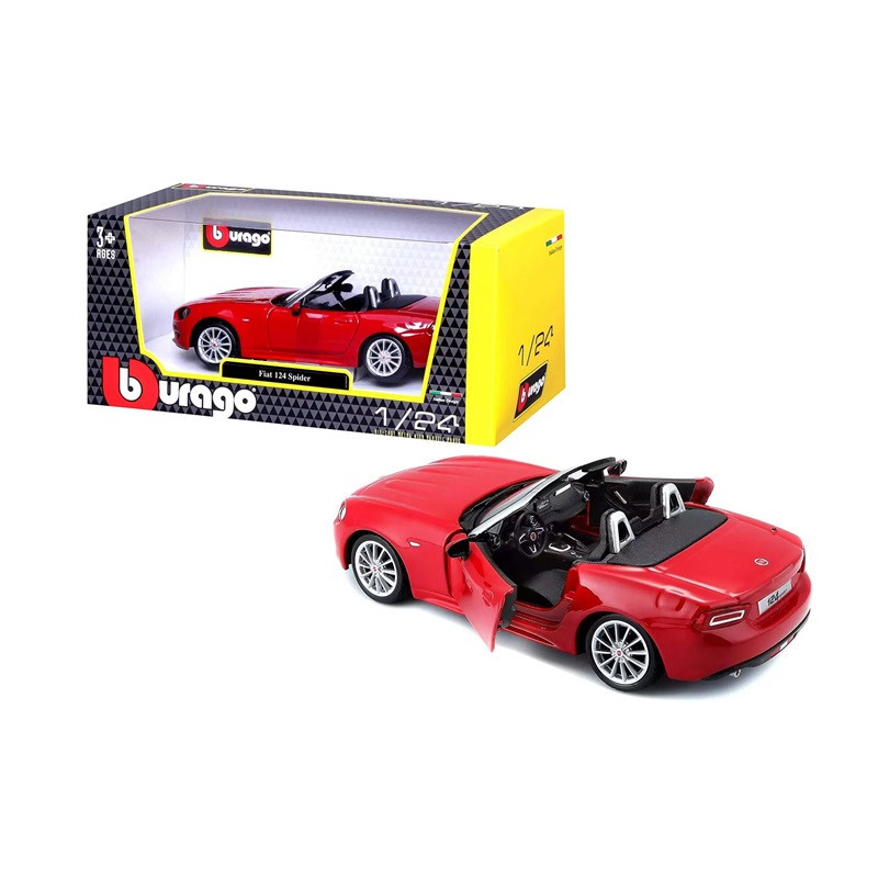 BBU 1:24 Fiat 124 Spider Red 21083RD 10831