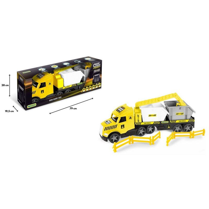 WADER Magic Truck Tech.laweta z kontenerami 36471