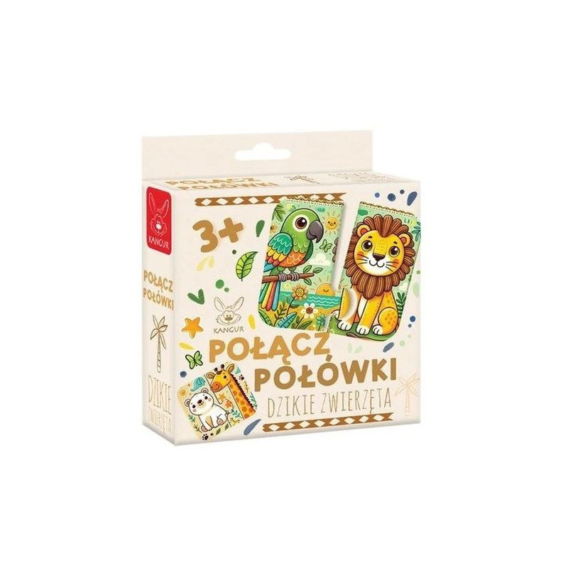 Gra Połącz połówki Dzikie zwierzęta 3+ 41992