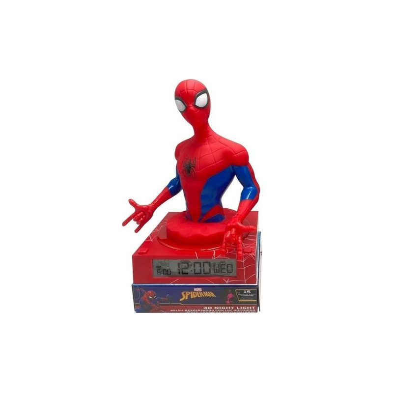  Spiderman lampka nocna 3D z budzikiem 86512