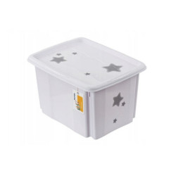  KEEEPER skrzyn.obr.pok.30L Stars biały 81923