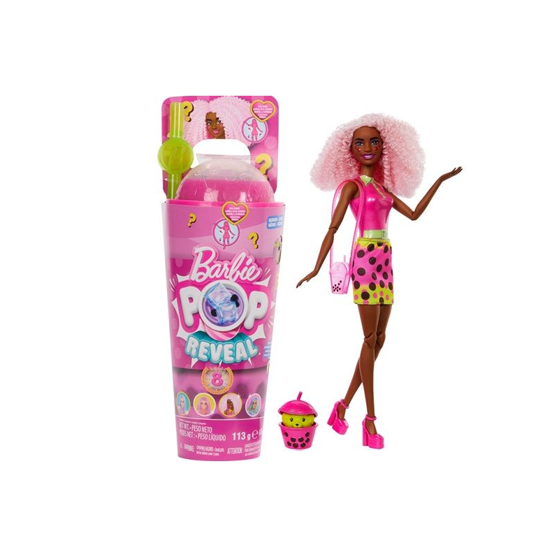 Barbie Pop Rev lalka Jagoda Bubble Tea HTJ20