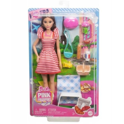  Barbie lalka Paris Pink Passport+akces HWH99