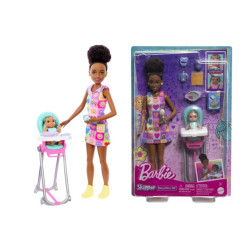  Barbie opiekunka Skipper+bobas HTK34