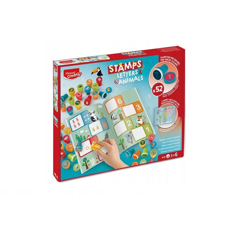  CREATIV kol.stempelki literki izwierz.907060