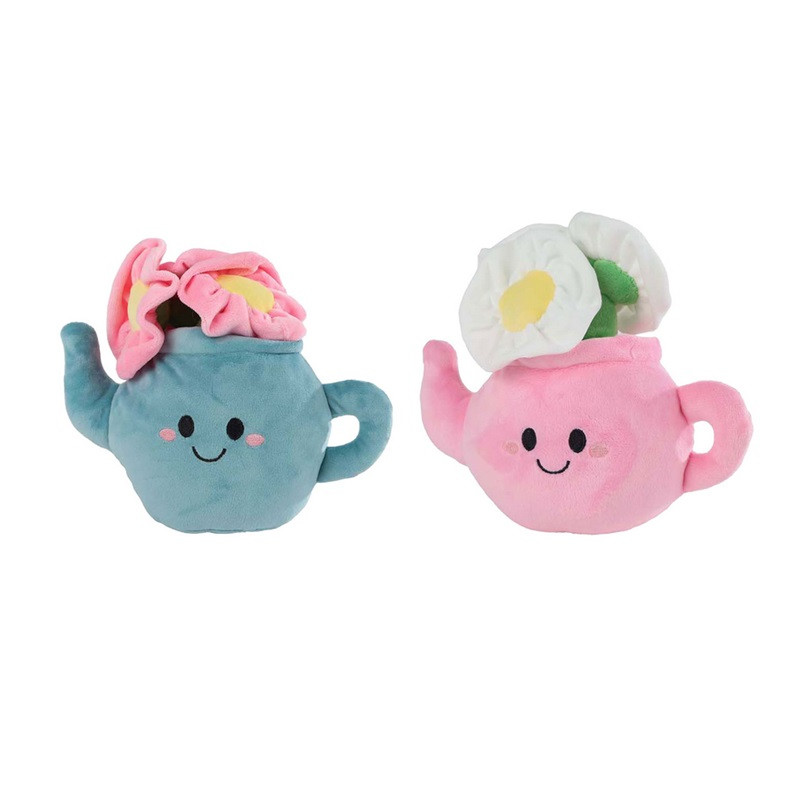  Czajnik z roślinami plusz 18cm 660672 42507