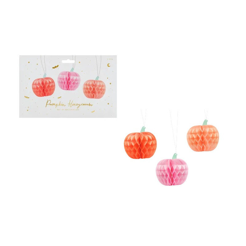 Dekoracja bibułowa Dynie 24cm mix A3 06843