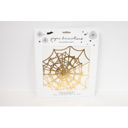 Dekoracje papierowe Pajęczyny złoty A6 07427