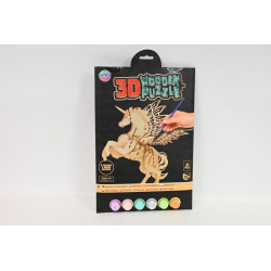  Drewniane puzzle 3D Jednorożec 11698