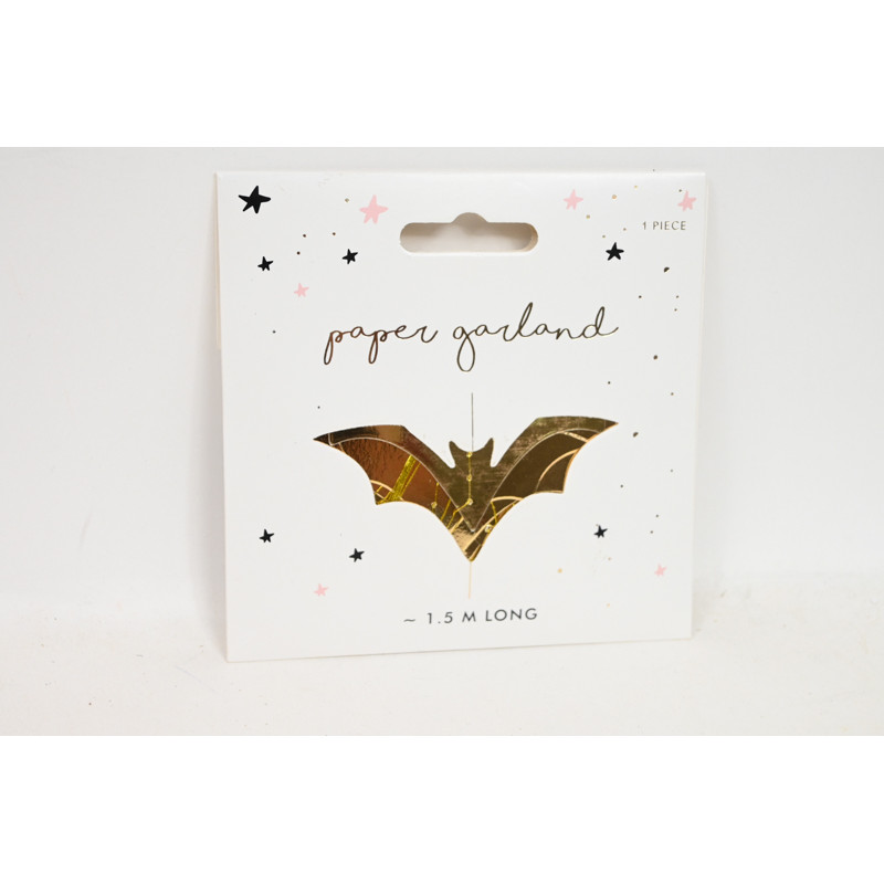 Girlanda Nietoperze złoty 1,5m 31569