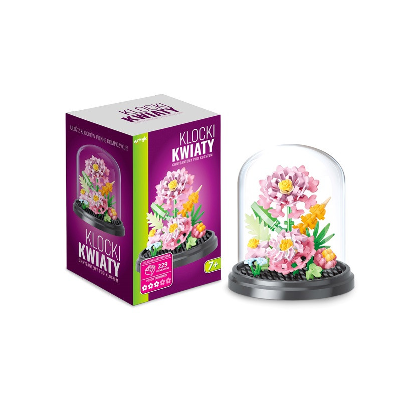  Klocki kwiaty chryzantemy klosz 229el 137044