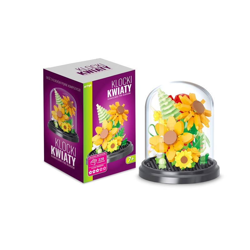  Klocki kwiaty hortensje klosz 624el 136993