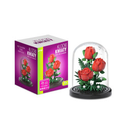  Klocki kwiaty róże p/kloszem 221el 136924