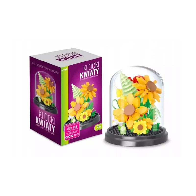 Klocki kwiaty słoneczniki klosz 228el 137013