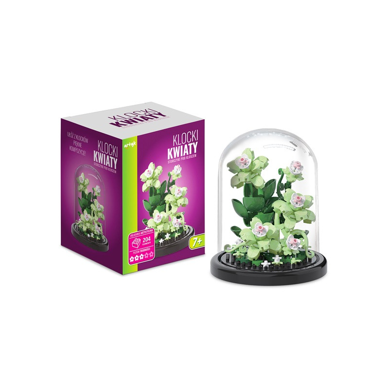  Klocki kwiaty storczyki klosz 204el 136931