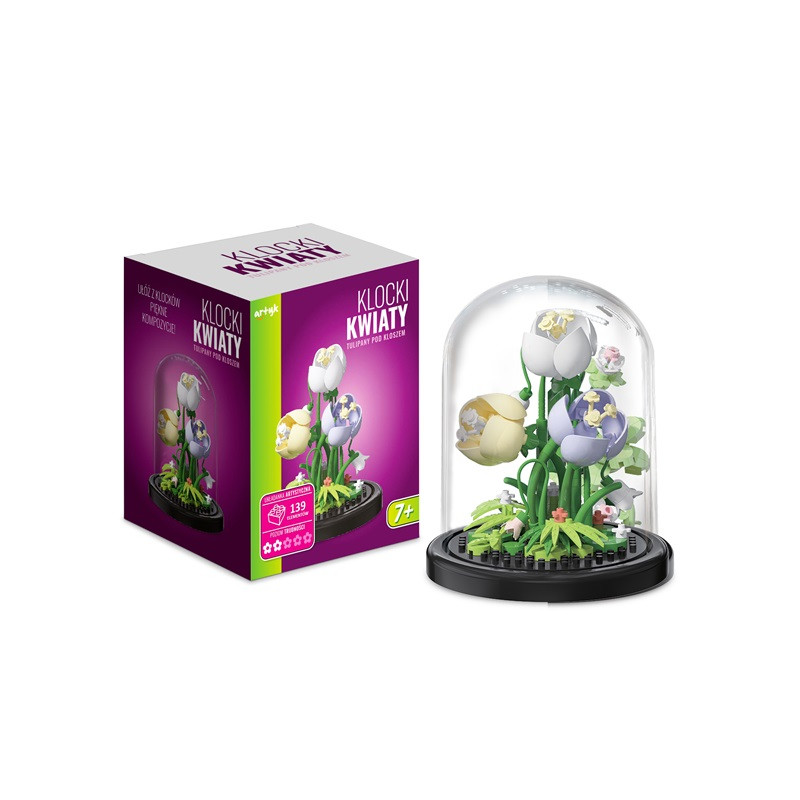  Klocki kwiaty tulipany klosz 139el 136948