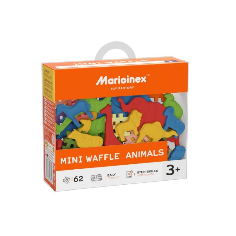  Klocki wafle mini Zwierzęta 62el 07429