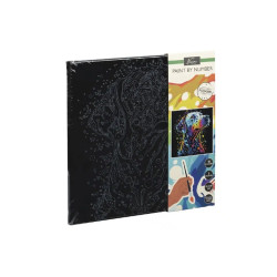  Malow.p/num.n/czar.płótnie pies/lew 41688