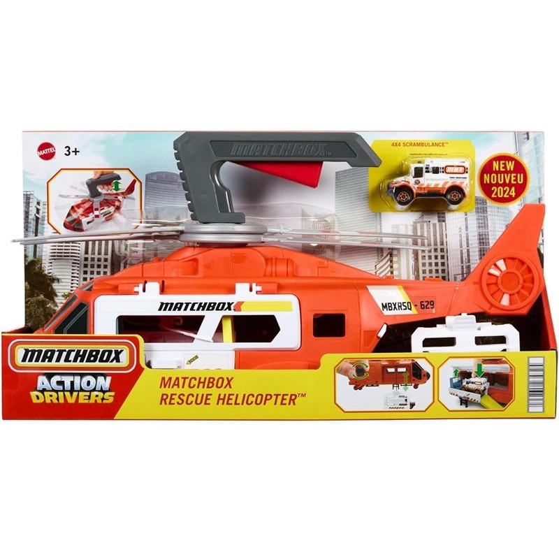 MATCHBOX Helikopter ratunkowy 2w1 HXM74