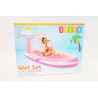 Materac do pływania z daszkiem róż 57804EU 28802