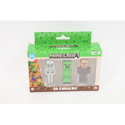  MINECRAFT 3D Erasers 3pack D 14256